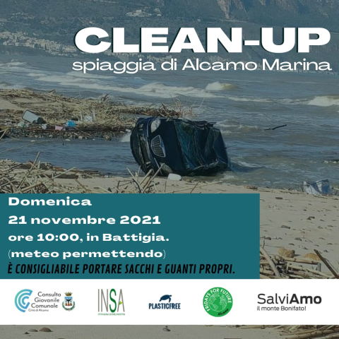 Evento CLEAN-UP Alcamo Marina domenica 21 novembre ore 10:00