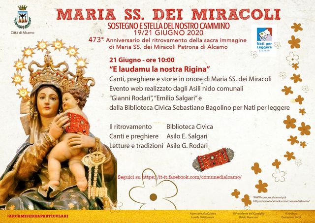 Eventi musicali in programma nelle giornate in onore di Maria SS. Dei Miracoli 	