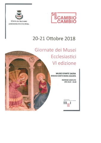 VI Edizione Giornate AMEI (Associazione Musei Ecclesiastici Italiani)  20 e 21 ottobre  2018