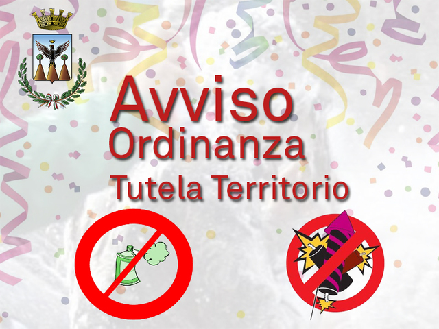 Avviso tutela territorio comunale - Carnevale 2019